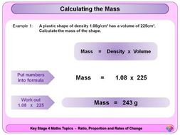 Density, Mass and Volume KS4