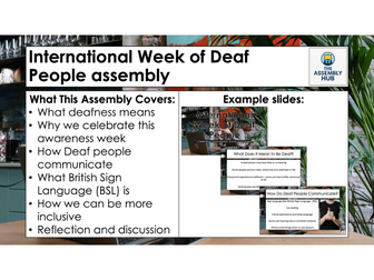 International Week of Deaf People Assembly – KS1 & KS2 Inclusion & BSL Awareness PowerPoint