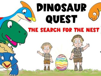 Dinosaur Story teaching patterns, colour, repetitive phrases, rhyme & habitats