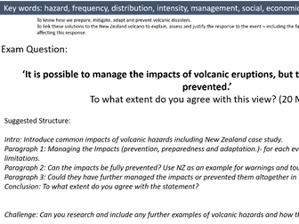 Management of Volcanoes- Natural Hazards- A Level Geography