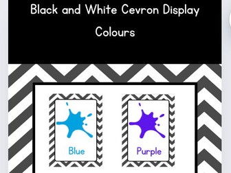 Colours Display: Black and White Chrevron Theme