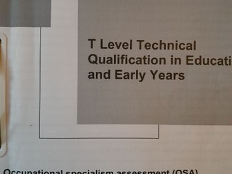 T Level Education and Early  Years - 111 competencies