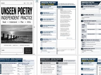 AQA English Literature Unseen poetry 6 week intervention booklet