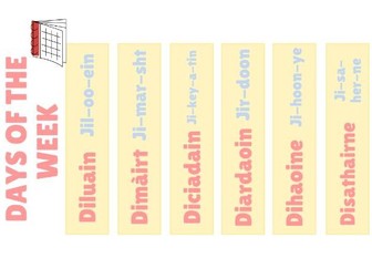 Gaelic Days of the Week Poster