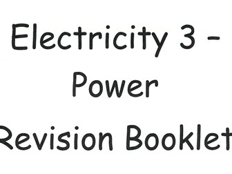 GCSE Electricity Revision Booklet
