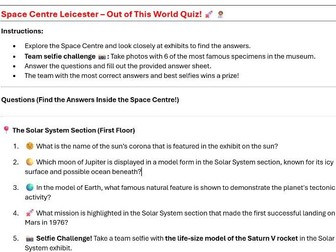 Leicester Space Centre Quiz