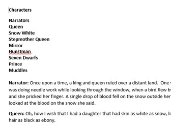 Staff panto - Snow White