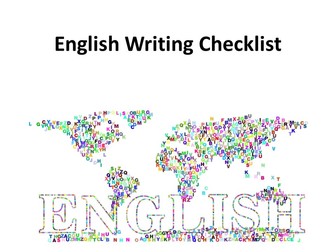 English Writing Checklist