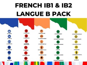 French Vocabulary List IB1 & IB2 Langue B Pack - All 5 themes