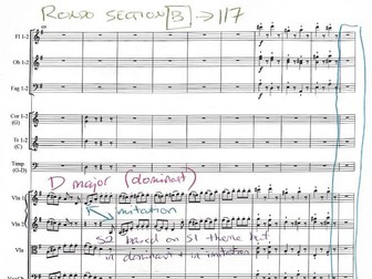 Haydn’s Symphony 100 “Military” Annotated Score Movement 4
