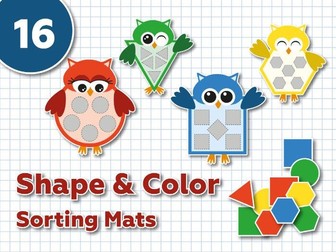 Owl Shape & Color Sorting Mats