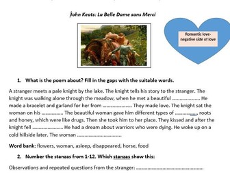 La Belle Dame sans Merci by John Keats for EAL