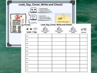 Look, Say, Cover, Write, Check - Spelling