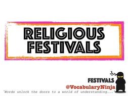Religious Festivals Topic Vocabulary Pack