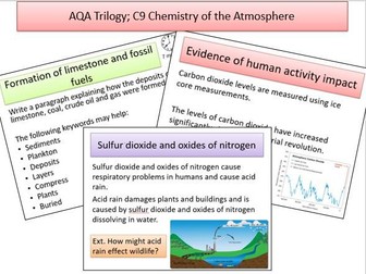 AQA Trilogy C9 Chemistry of the atmosphere