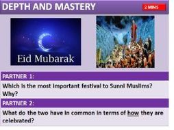 AQA RS ISLAM PRACTICES: Festivals: Id-ul-Fitr (Eid) and 