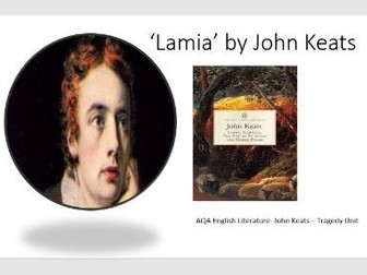 AQA English Literature - Tragedy Unit - John Keats Poems - Romanticism. Bundle.