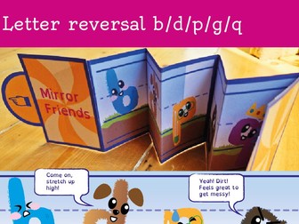 Letter reversal b / d / p / g / q visual aids