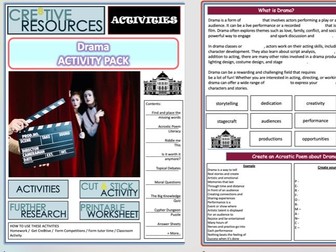 Drama Cover lesson Student  Booklet