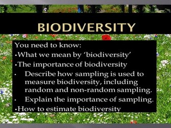 Biodiversity including Simpsons Biodiversity Index updated