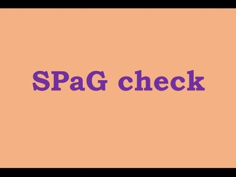 SPaG Check Powerpoint