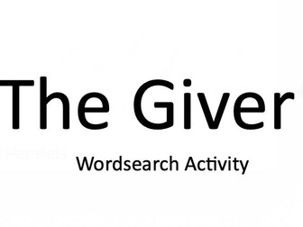 The Giver Wordsearch