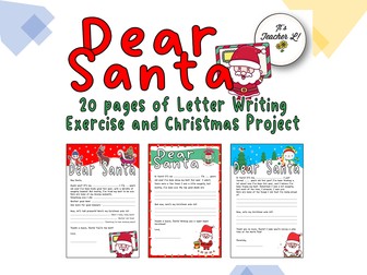 Dear Santa Letter Writing Exercise and Christmas Project