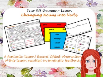 Grammar Year 5 / 6 - Changing words from nouns to verbs