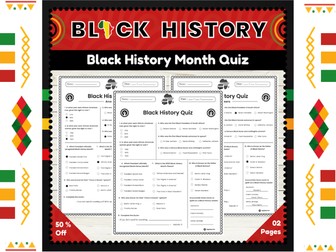 Black History Month Quiz : Black History Trivia Quiz for Thoughtful Learning