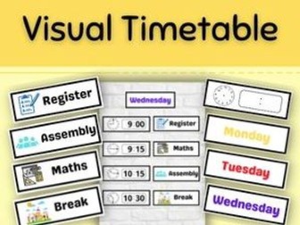 Visual Timetable, Printable, School, SEN, KS1, KS2