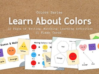 Learn about colours worksheets and flash cards Part 1