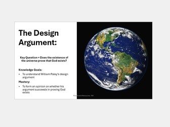 The Design Argument Bundle -  2 x GCSE Lessons
