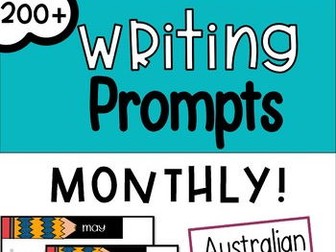 Monthly Writing Prompts + Supporting Activities - FREE WITH CODE