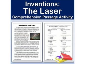 Inventions: The Laser - Reading Comp Passage & Activity | Editable