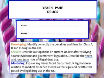 PSHE DRUGS BOOKLET