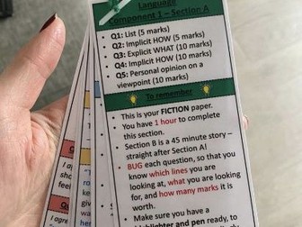 WJEC Eduqas language help guide bookmarks