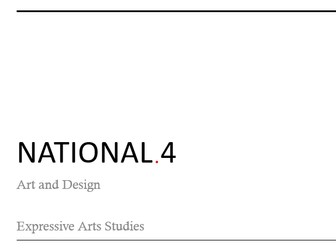 National 4 Expressive Arts Studies Presentation