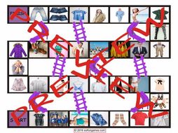 Clothing and Fashion Chutes and Ladders Board Game