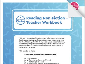 Reading Non-Fiction Workbook - GCSE, KS4, English Language
