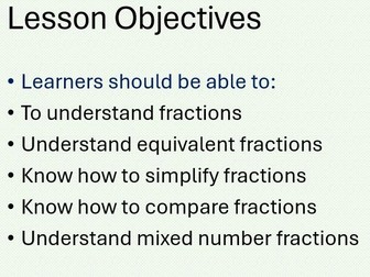 Fractions the Basics. Maths Functional Skills L2 GCSE Full Lesson