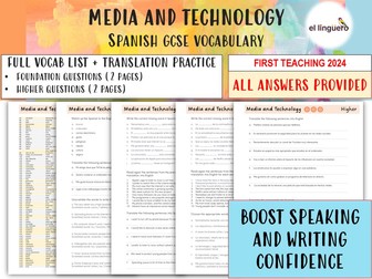 GCSE Spanish Revision: Media and Technology