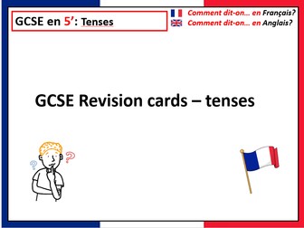 GCSE Revision card - Present tense