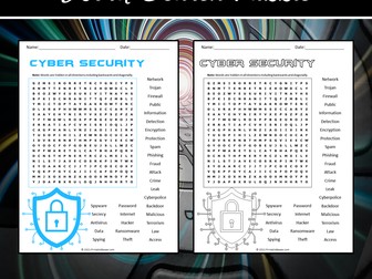 Cyber Security Word Search Puzzle