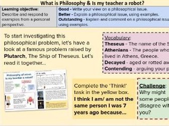KS3 Philosophy of Mind - Full  lesson bundle