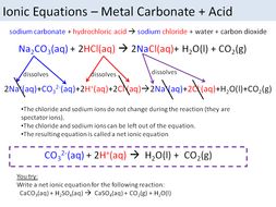 Ionic Equations Acids and Salts Edexcel 9-1 Combined Science | Teaching ...