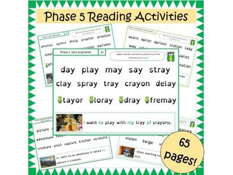 Phase 5 Letters and Sounds Segmenting and Blending Quick Reading Activities