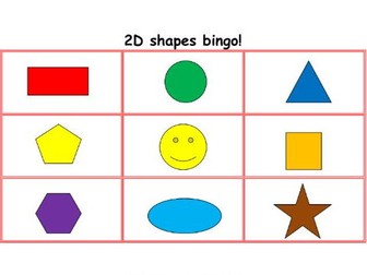 2D Shapes Bingo