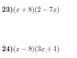 Expanding double brackets worksheets (with solutions)