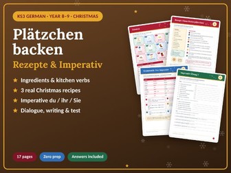 KS3|A1/A2  German Christmas Recipes & Imperative