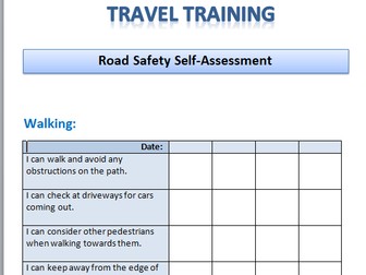 Travel Training SEN Road Safety Self Assessment